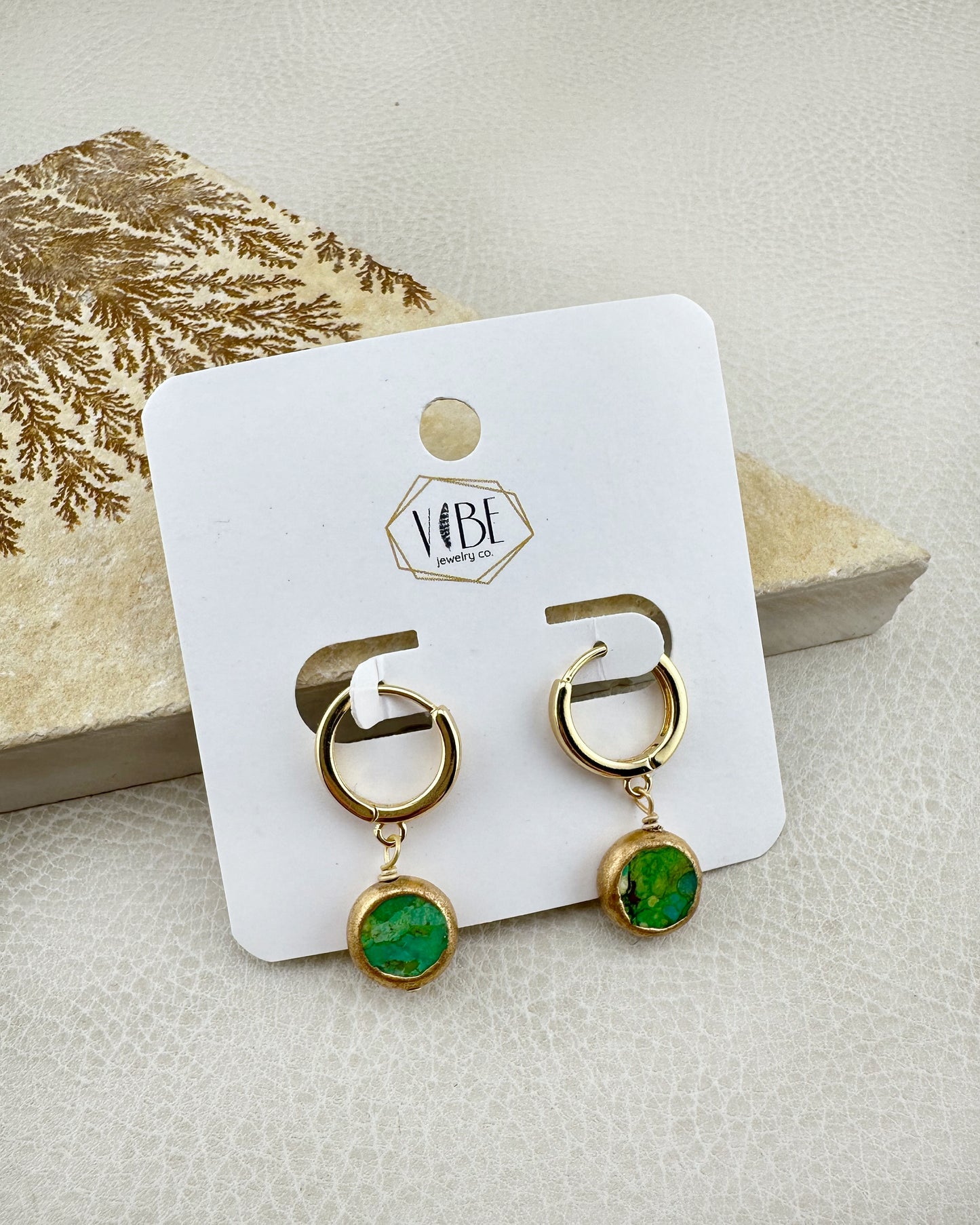 Green Turquoise Earrings