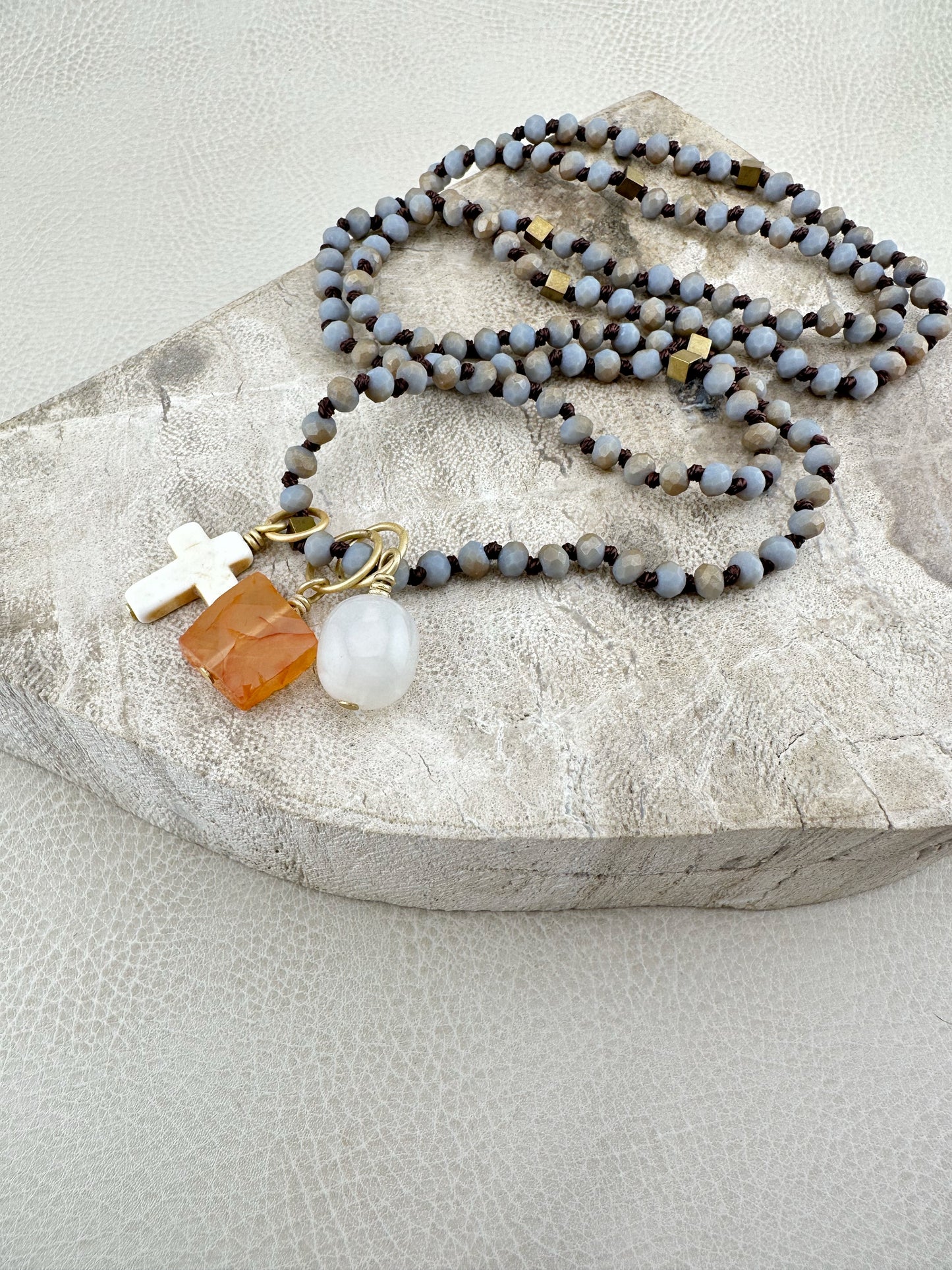 Dusty Periwinkle Knotted Chain