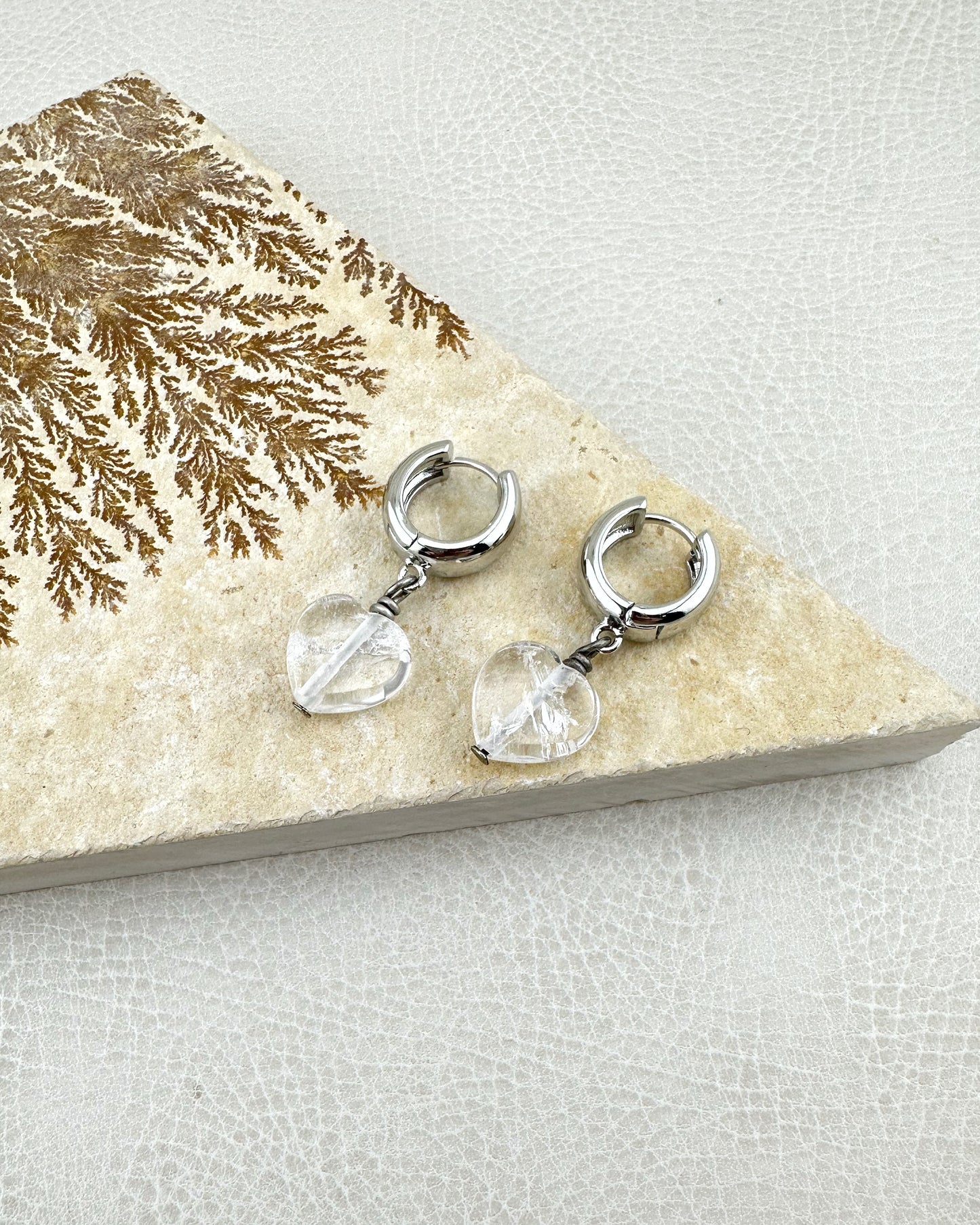 Quartz Heart Huggies