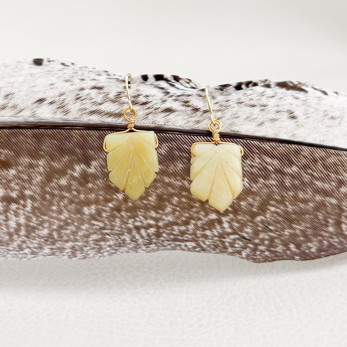 Green Opal Earrings