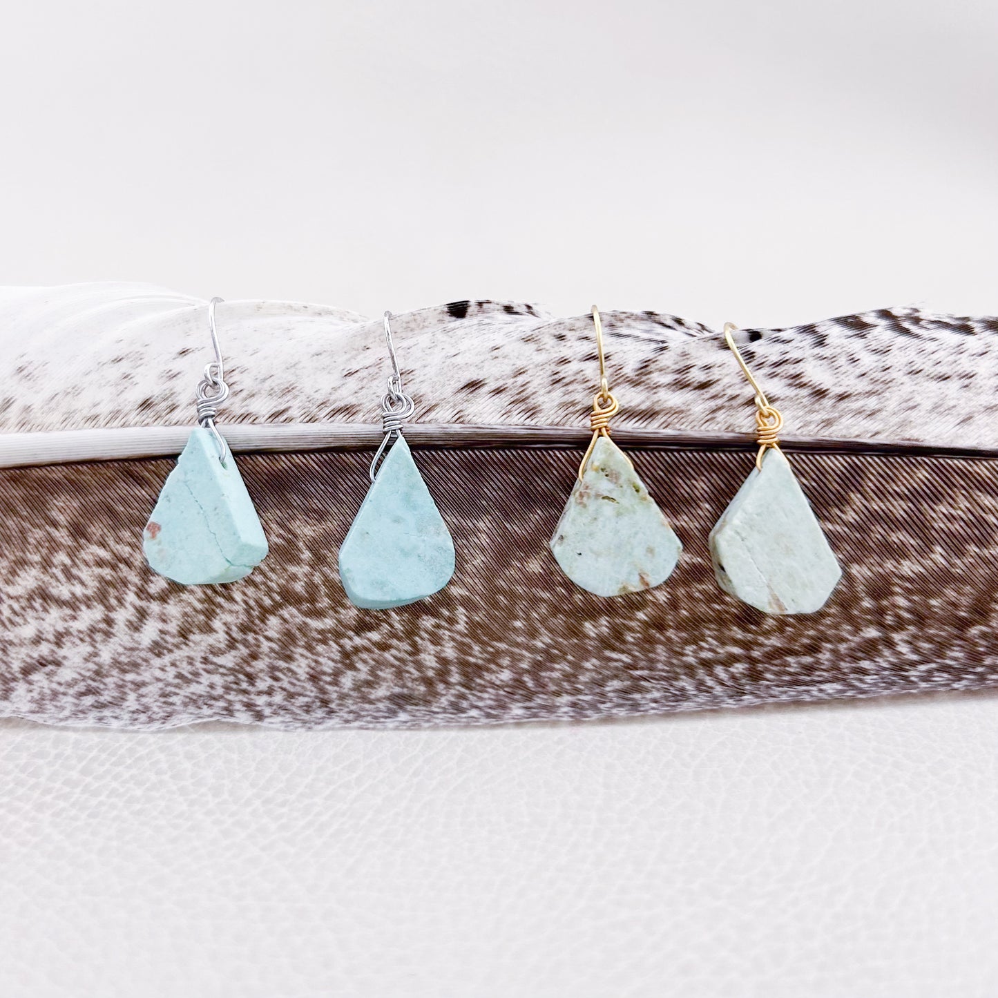 Chrysocolla Teardrop Earrings