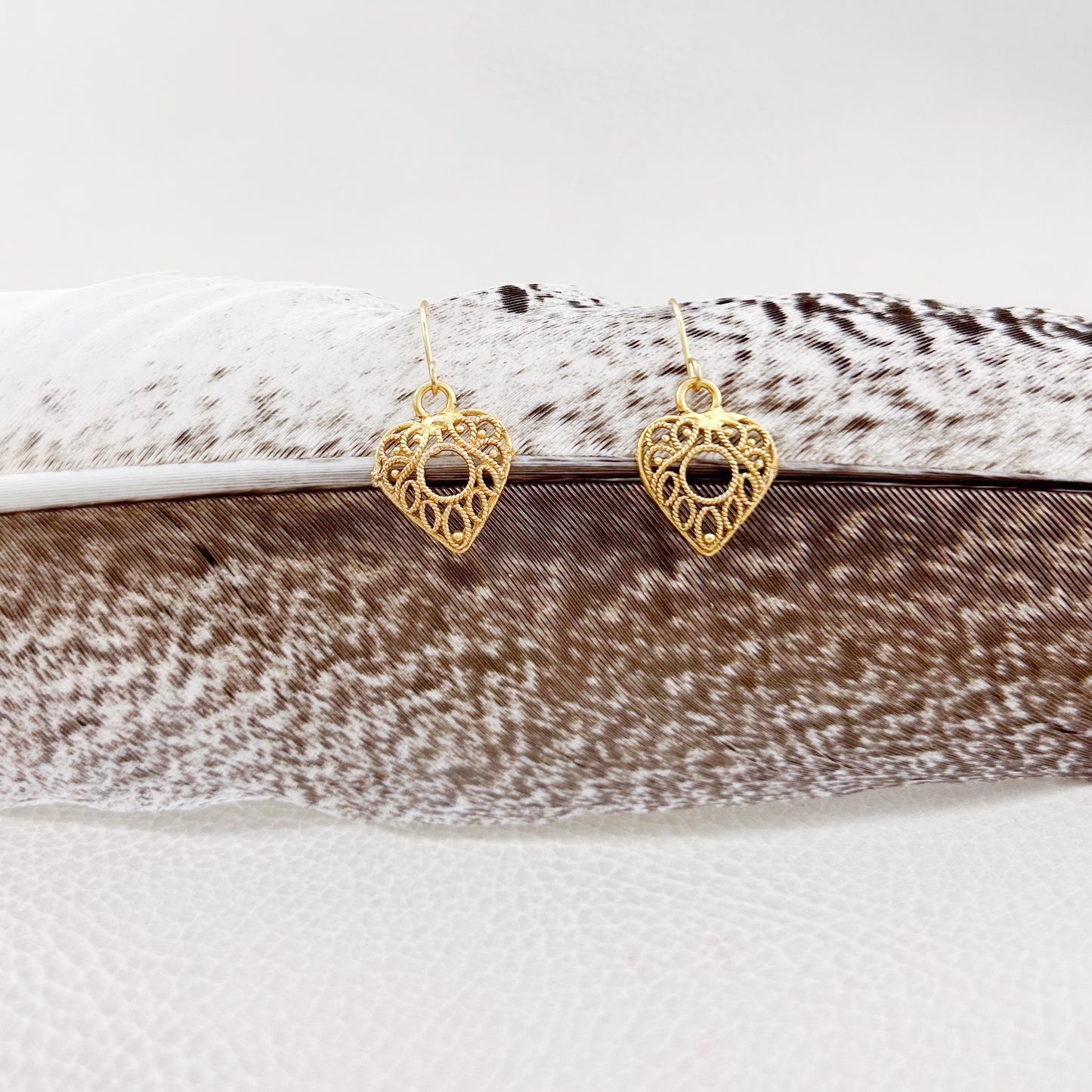 Golden Heart Earrings