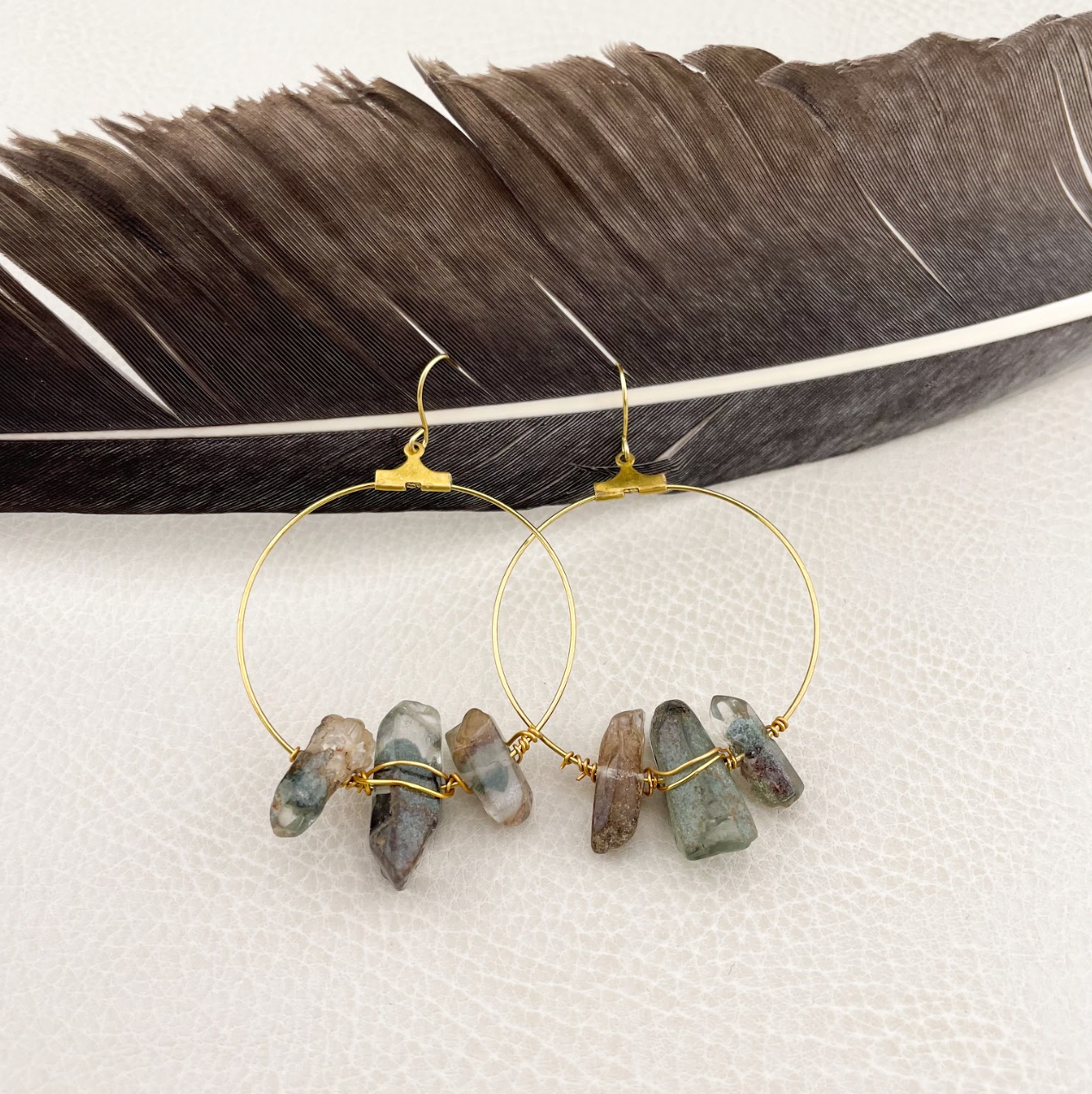 Luna Phantom Quartz Hoops