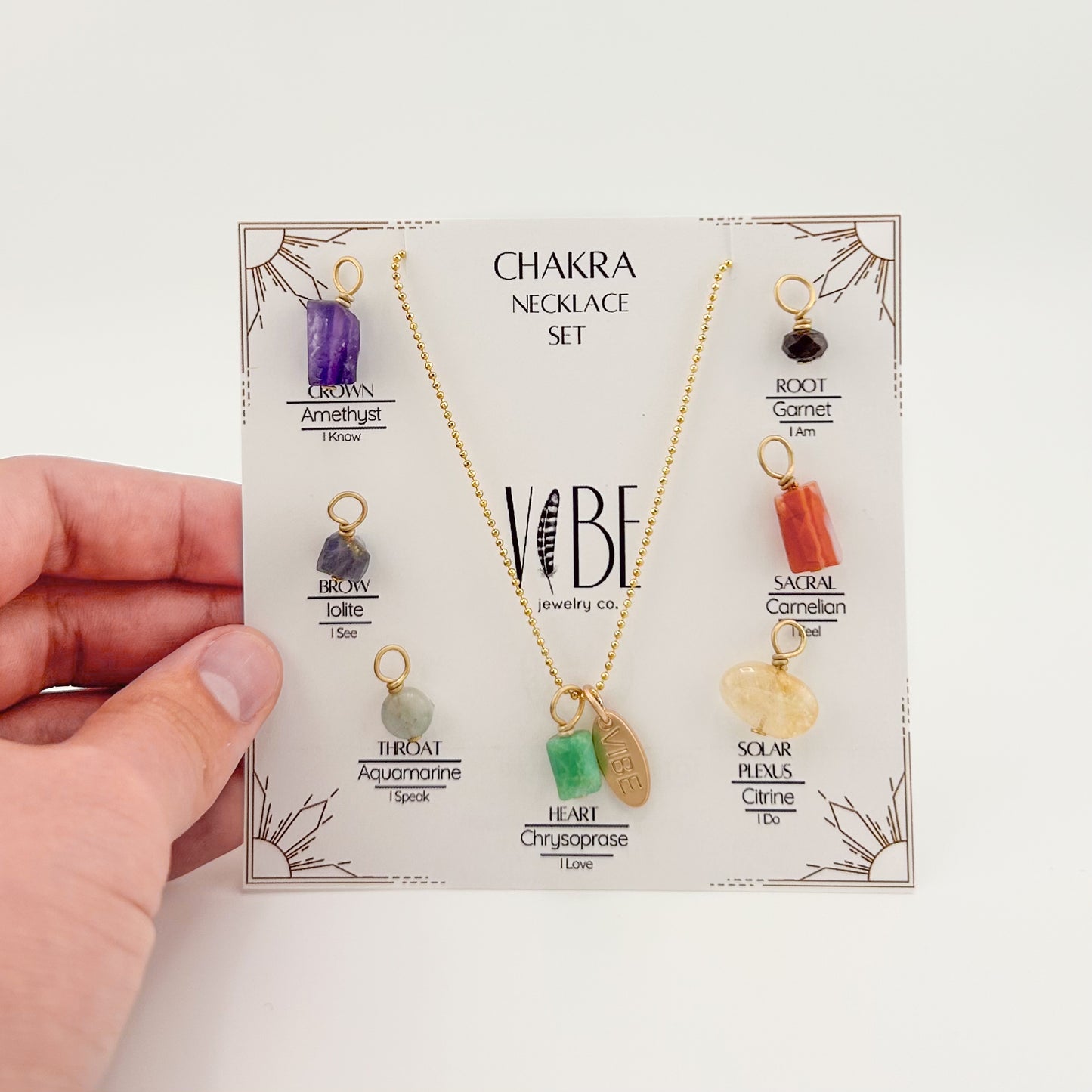 Minimalist Chakra Necklace Set