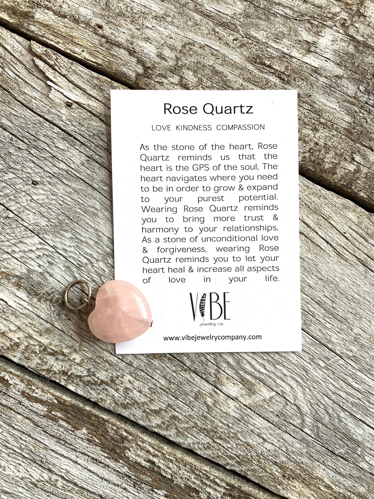 Rose Quartz Heart (M)