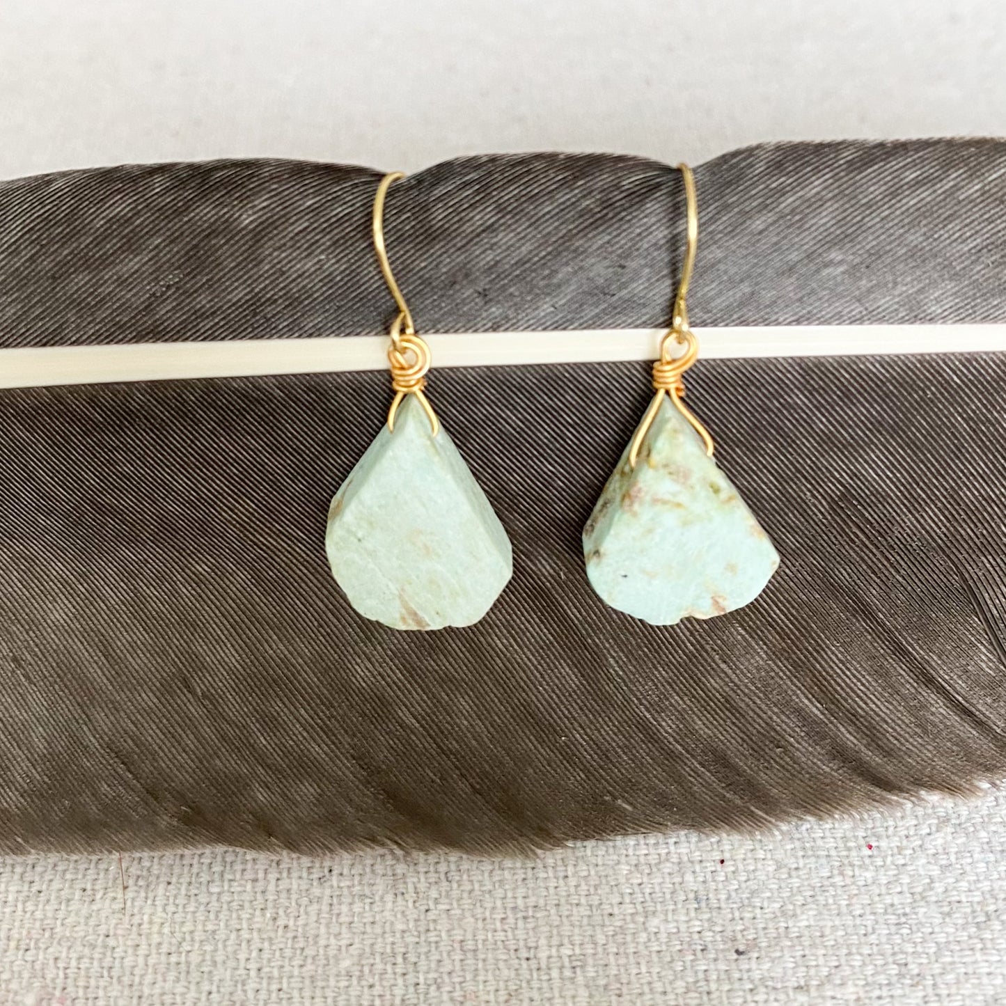 Chrysocolla Teardrop Earrings