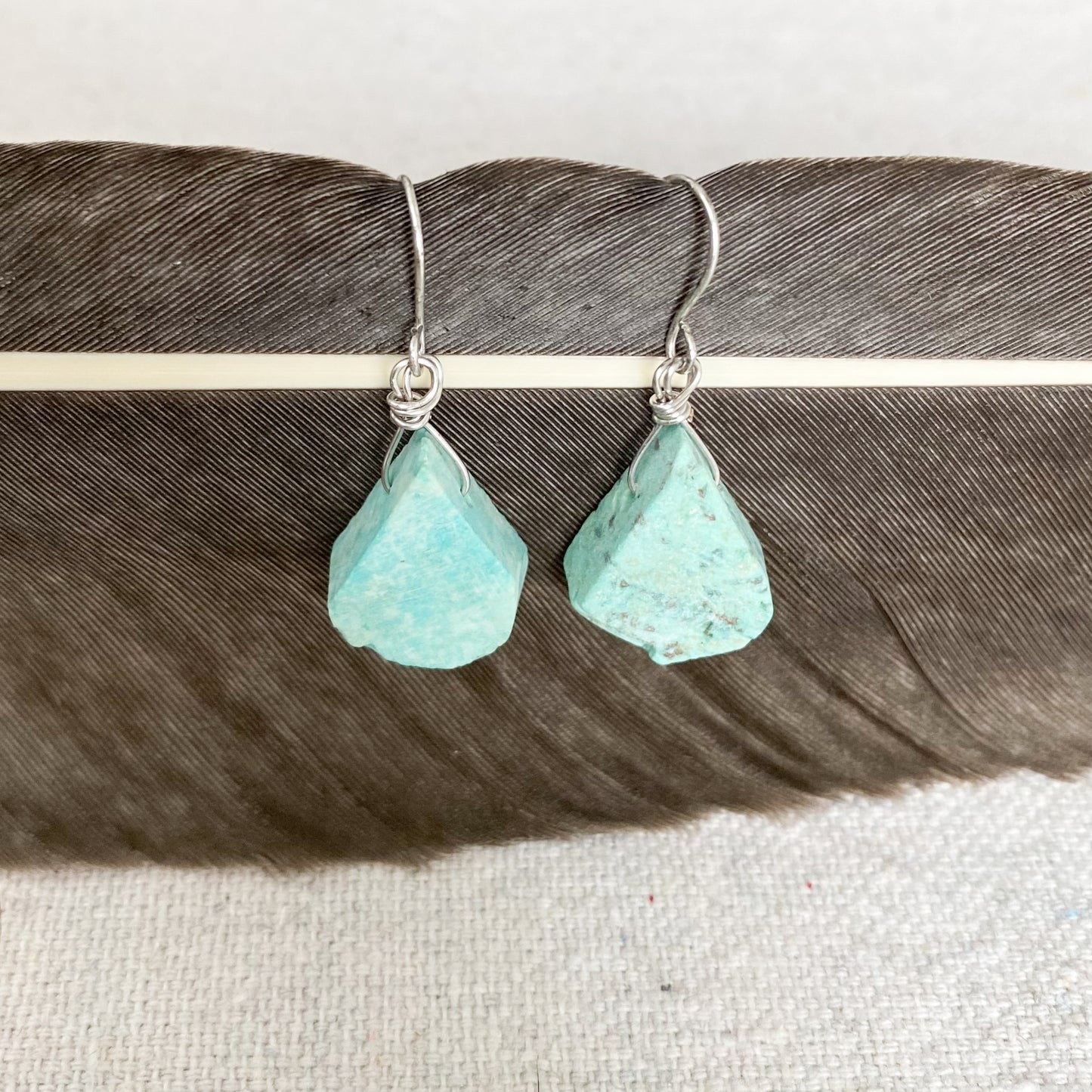 Chrysocolla Teardrop Earrings