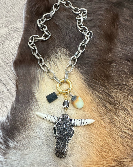 Long Horn Amazonite Necklace