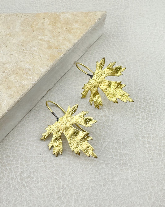 Maple Leaf Drop Earrings