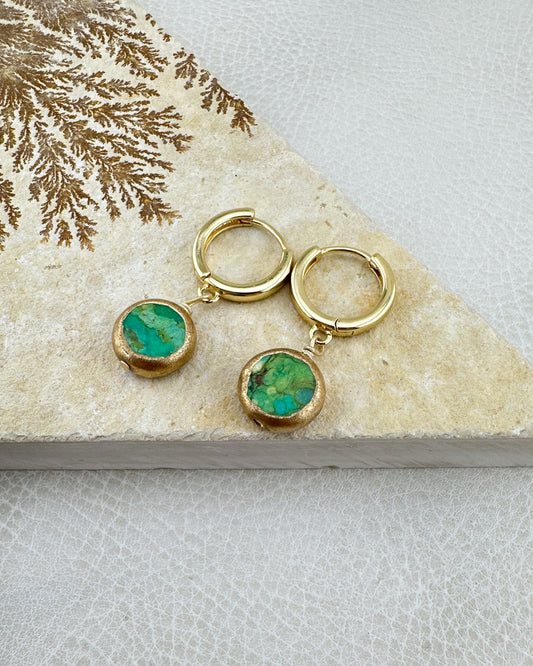 Green Turquoise Earrings