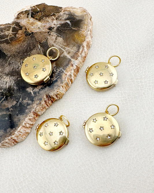 Starry Night Brass Locket