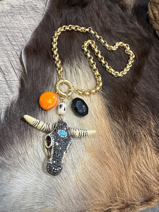 Brooke’s Long Horn Necklace