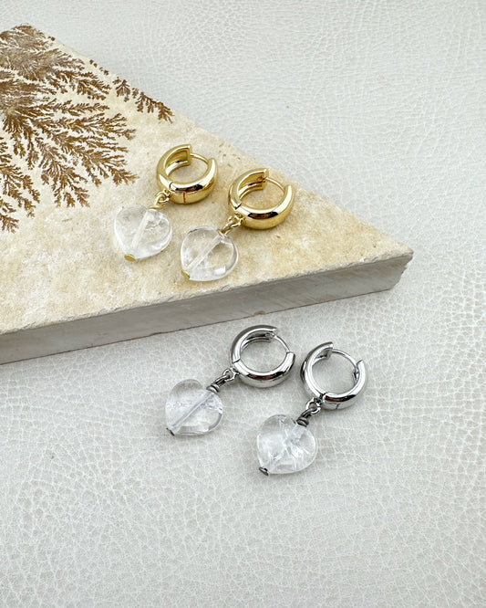 Quartz Heart Huggies