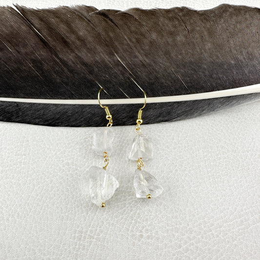 Quartz Drop Earrings