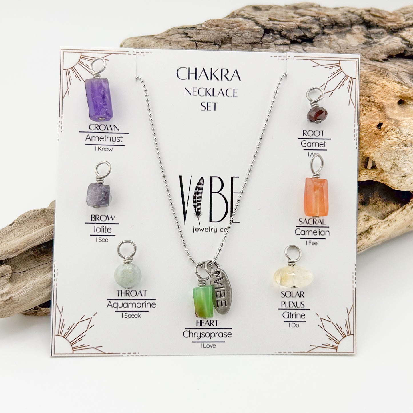 Minimalist Chakra Necklace Set