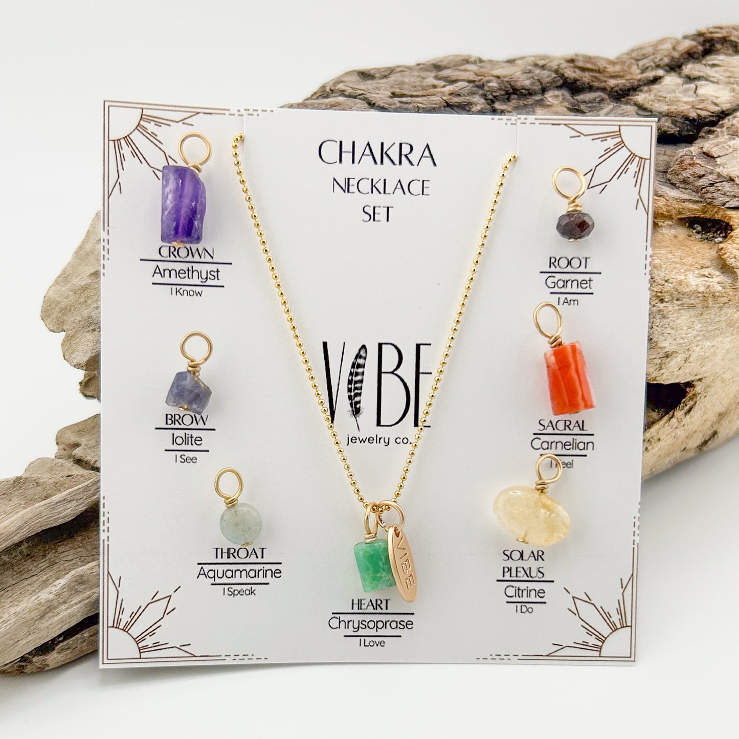 Minimalist Chakra Necklace Set